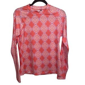 Cabana Life Rashguard Top Shirt Womens Large Stretch Long Sleeve Swim Beach Surf